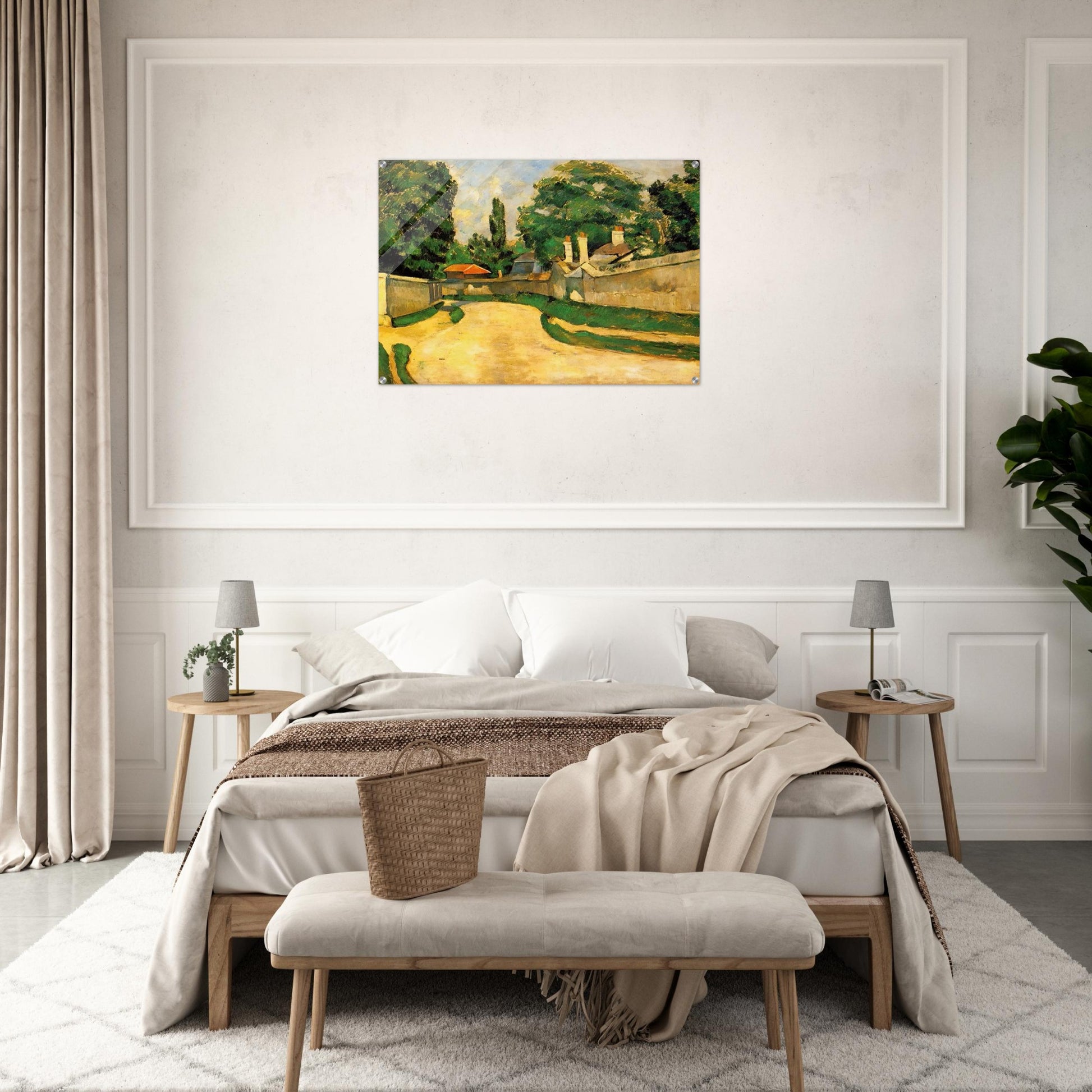 Houses Along a Road - Paul Cézanne Acrylic Print - 70x100 cm / 28x40″ inches