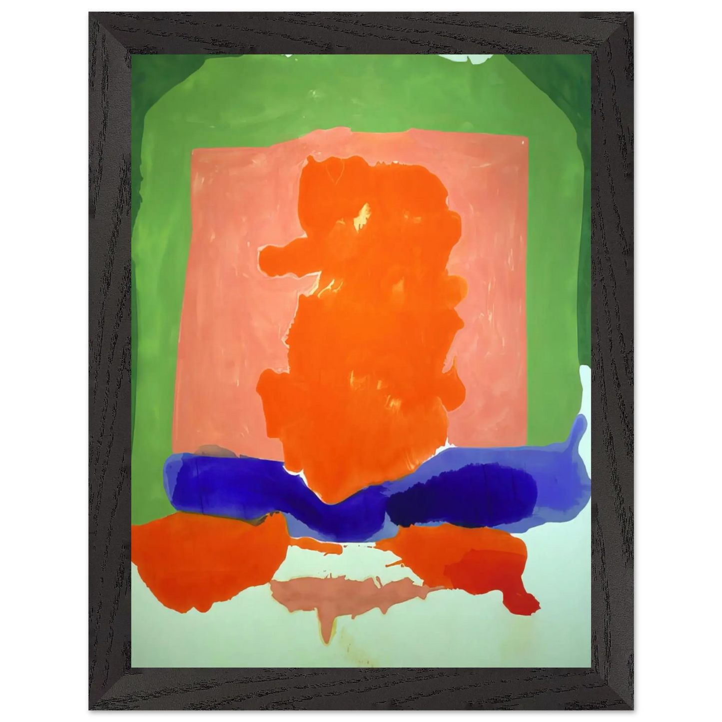 Helen Frankenthaler - Small s Paradise - 1964 Wall art - 45x60 cm / 18x24 Inches - Premium Wooden Framed Poster With Fine Art Paper - White frame