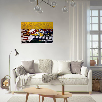TAKKA TAKKA 1962 - Roy Lichtenstein Brushed Aluminum Print - 70x100 cm / 28x40 inches | Roy Lichtenstein Aluminum Print | Roy Lichtenstein Prints
