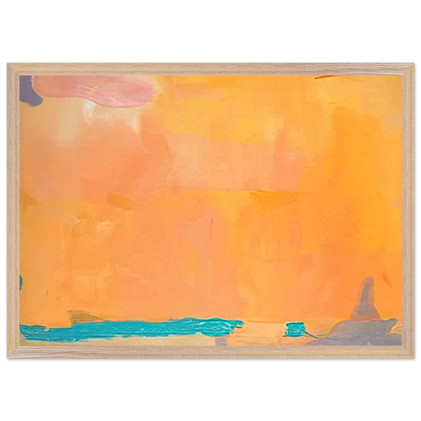 Helen Frankenthaler - Royal Fireworks - 1975 Wall art - 30x40 cm / 12x16 inches - Premium Wooden Framed Poster With Fine Art Paper-canvas - White frame