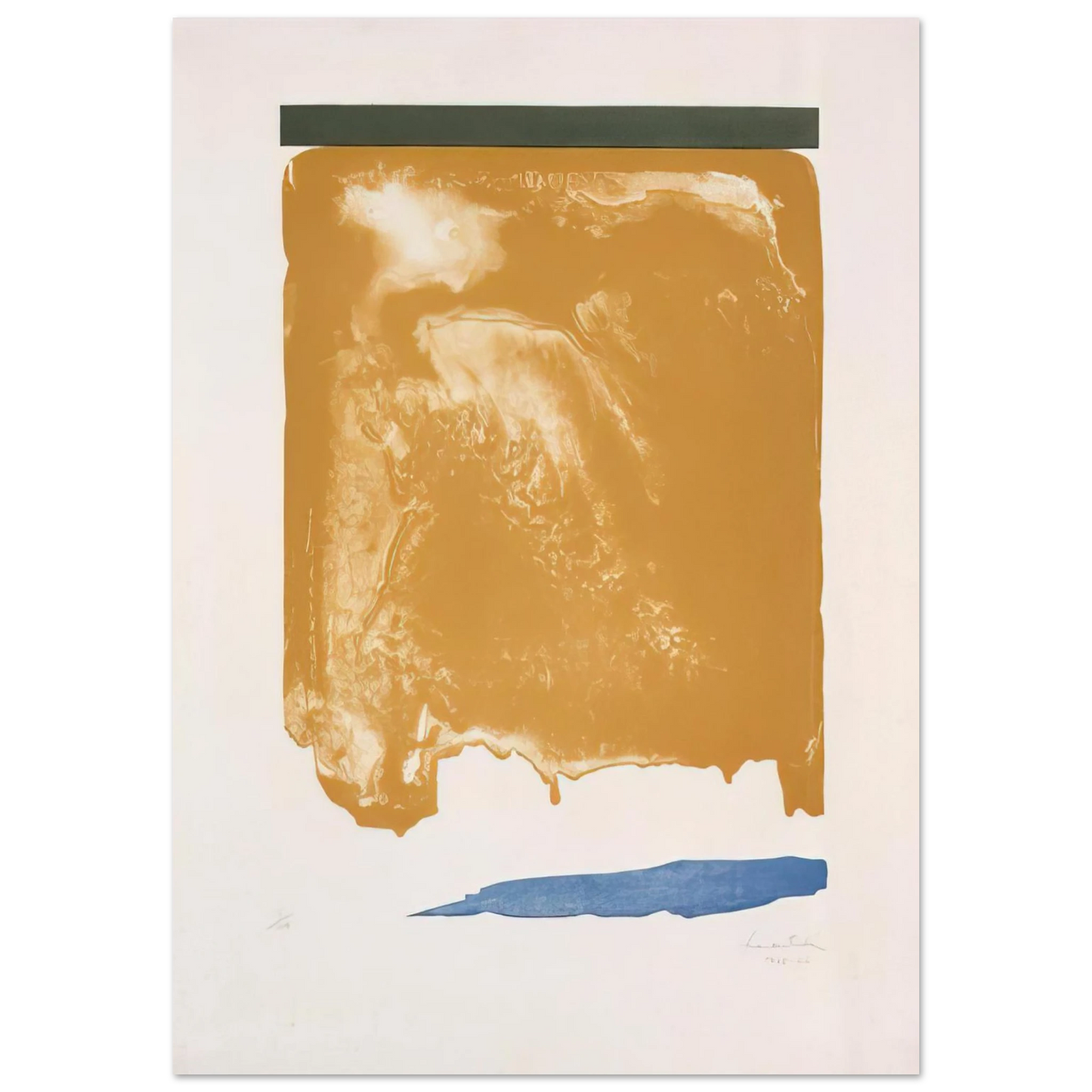 Helen Frankenthaler - Persian Garden - 1966 Wall art - 28x43  cm / XL (11x17 inches) - Premium Wooden Framed Poster With Fine Art Paper-canvas - Wood frame
