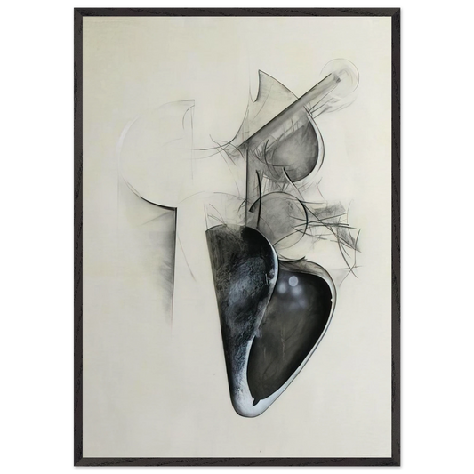 Jay DeFeoBIGUntitled Shoetree series - Jay DeFeo 70x100 cm / 28x40 inches Framed Art Print – Black Wooden Frame