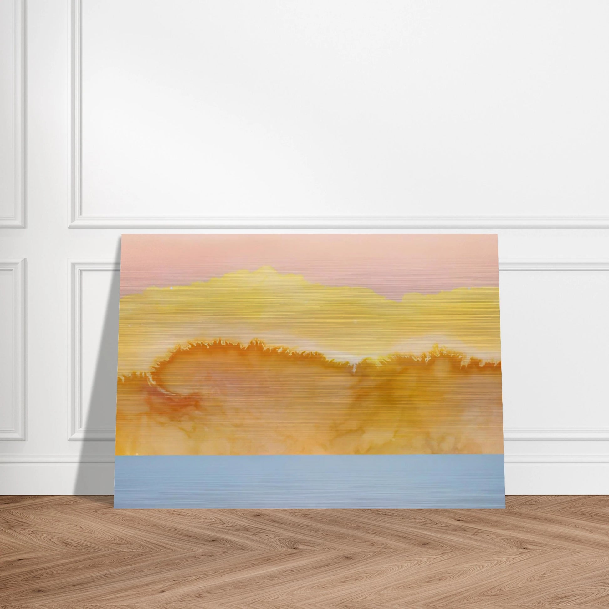 Turquoise Prairie - 1979 - Ronnie Landfield Brushed Aluminum Print - 70x100 cm / 28x40 inches | Ronnie Landfield Aluminum Print | Ronnie Landfield Prints