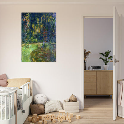 Water Lily Pond at Giverny - claude monet Brushed Aluminum Print - 70x100 cm / 28x40 inches | claude monet Aluminum Print | claude monet Prints
