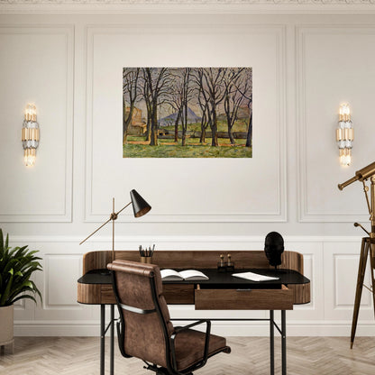 Chestnut Trees at the Jas de Bouffan - Paul Cézanne Brushed Aluminum Print - 70x100 cm / 28x40 inches | Paul Cézanne Aluminum Print | Paul Cézanne Prints