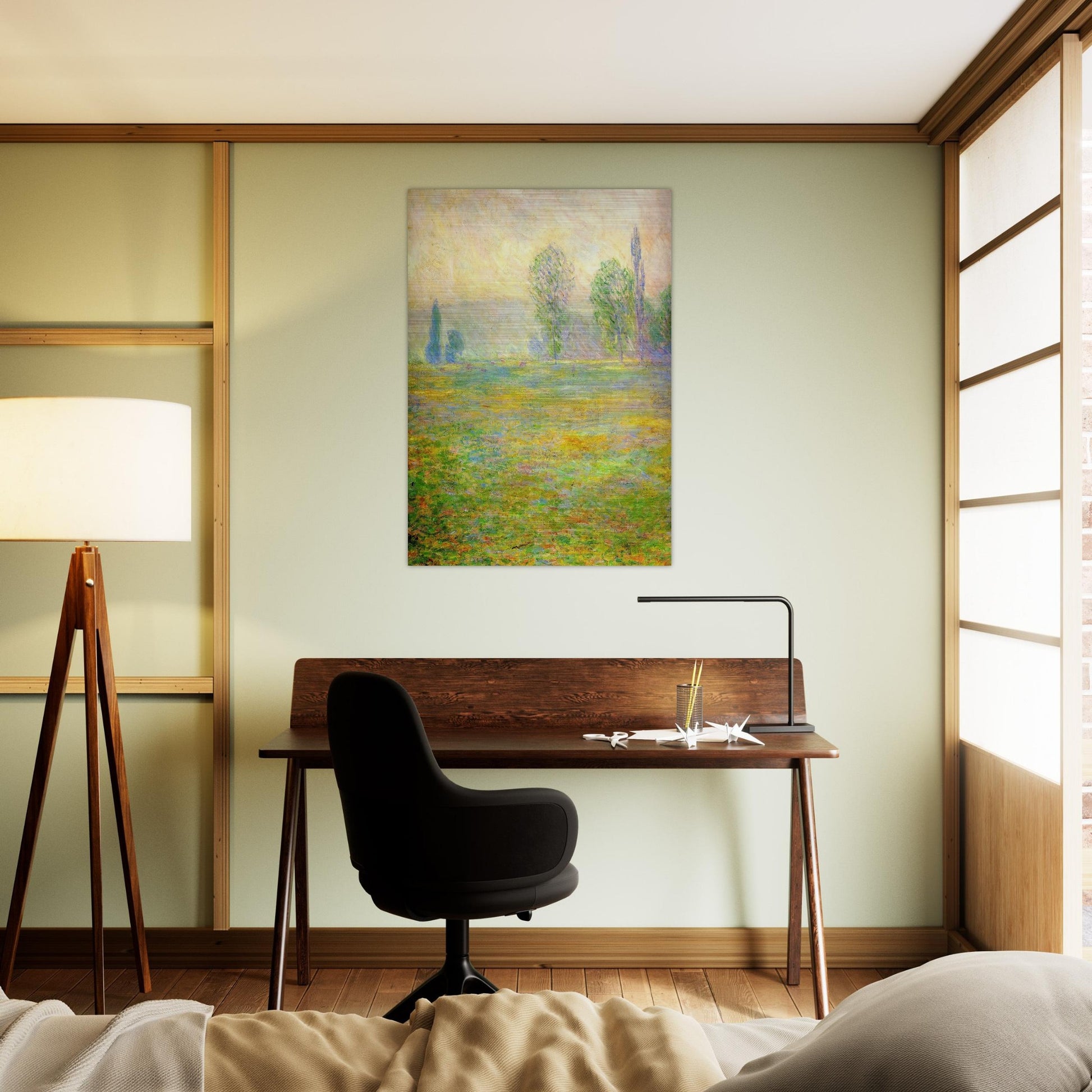 Meadows in Giverny - claude monet Brushed Aluminum Print - 70x100 cm / 28x40 inches | claude monet Aluminum Print | claude monet Prints