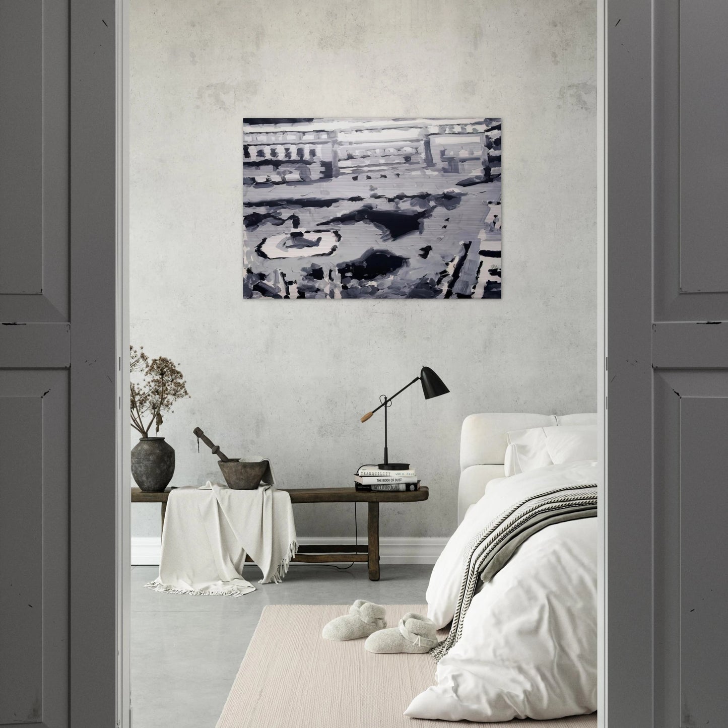 TOWNSCAPE M6 1968 - Gerhard Richter Brushed Aluminum Print - 70x100 cm / 28x40 inches | Gerhard Richter Aluminum Print | Gerhard Richter Prints