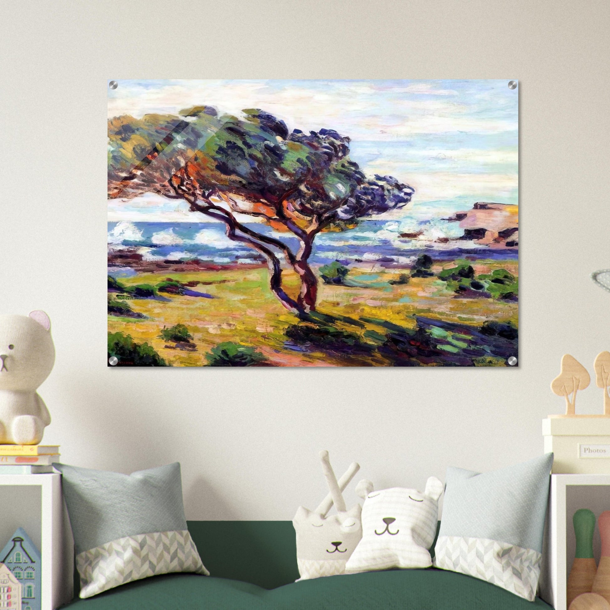 Rafales de vent, Le Brusc - 1911 - Armand Guillaumin Acrylic Print - 70x100 cm / 28x40″ inches | Armand Guillaumin Wall Art | Armand Guillaumin Prints