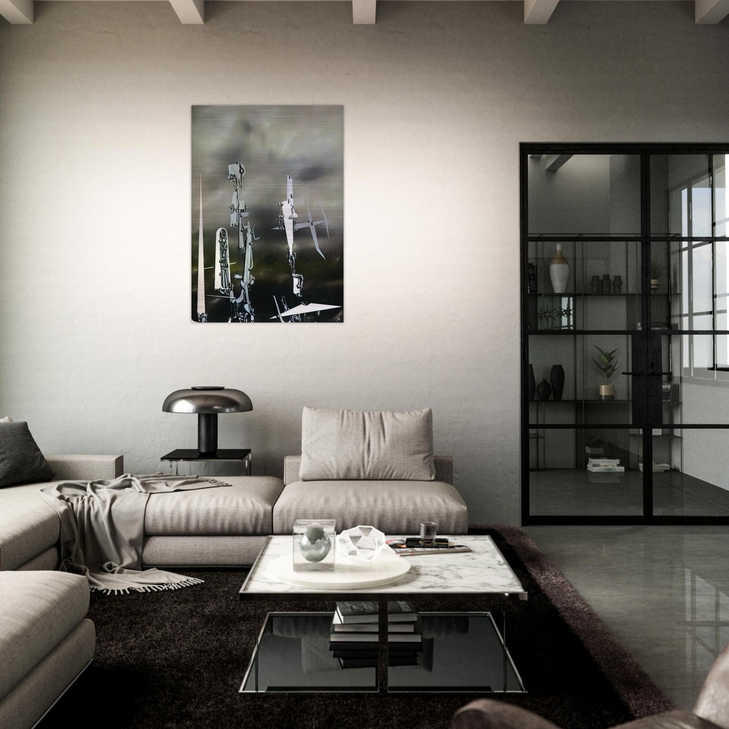 Phantoms - Yves Tanguy Brushed Aluminum Print - 70x100 cm / 28x40 inches | Yves Tanguy Aluminum Print | Yves Tanguy Prints
