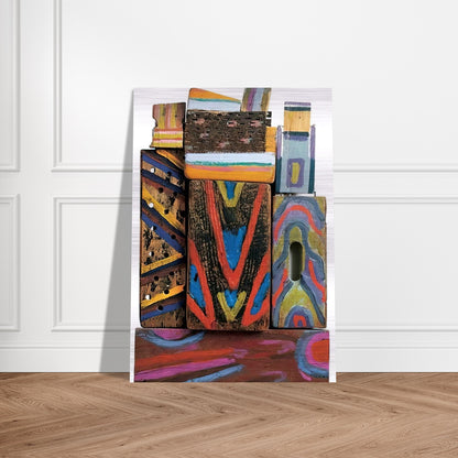 Totem Materia-R - 1980 - Betty Parsons Brushed Aluminum Print - 70x100 cm / 28x40 inches | Betty Parsons Aluminum Print | Betty Parsons Prints