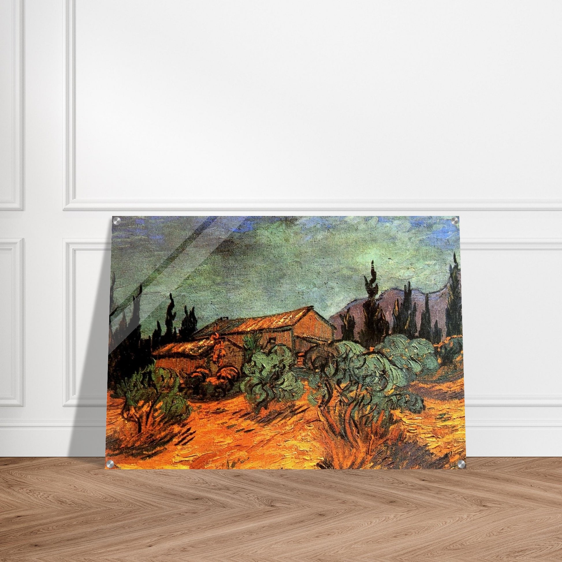 Wooden Sheds - Vincent van Gogh Acrylic Print - 70x100 cm / 28x40″ inches | Vincent van Gogh Wall Art | Vincent van Gogh Prints
