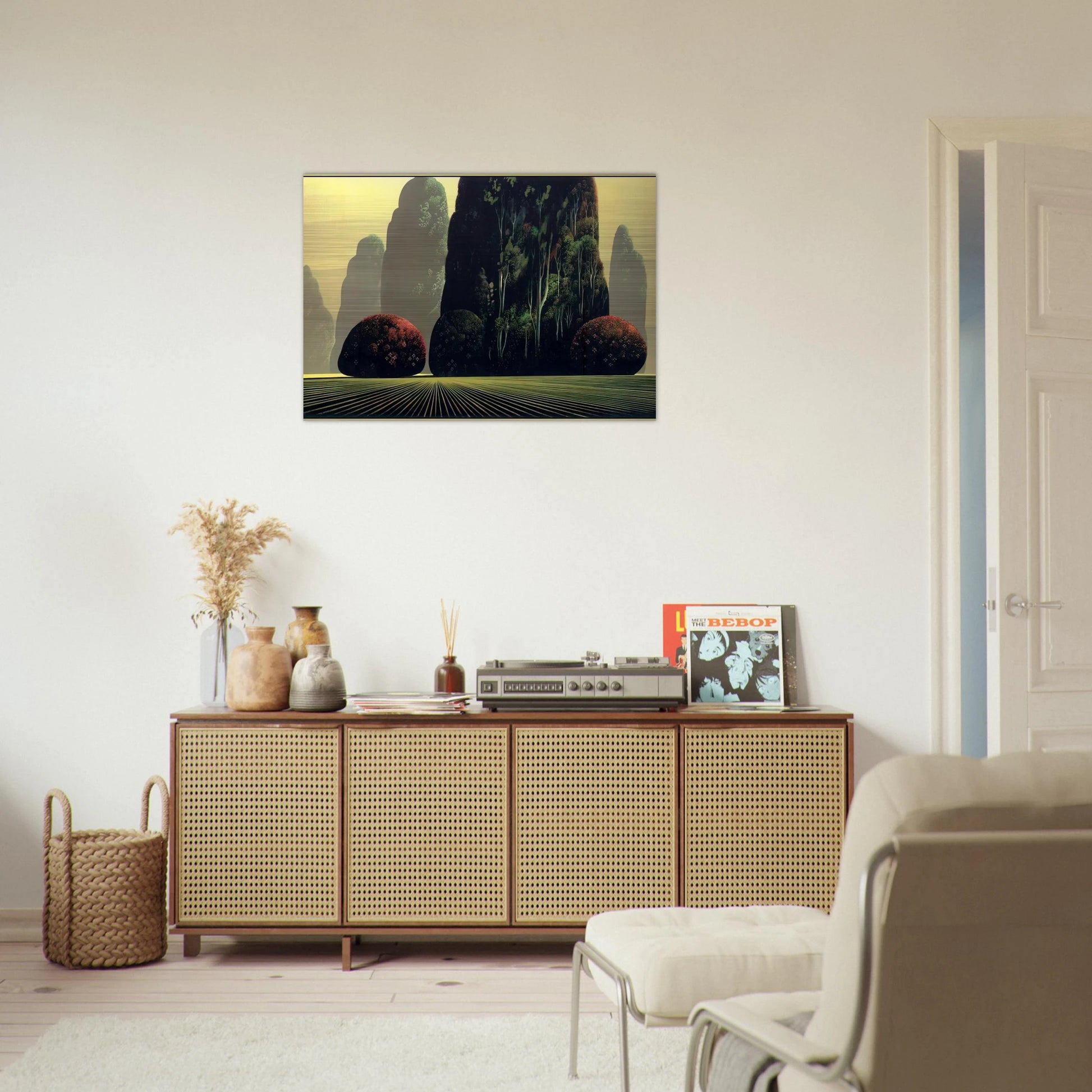 Autumn Eucalyptus - Eyvind Earle Brushed Aluminum Print - 70x100 cm / 28x40 inches | Eyvind Earle Aluminum Print | Eyvind Earle Prints