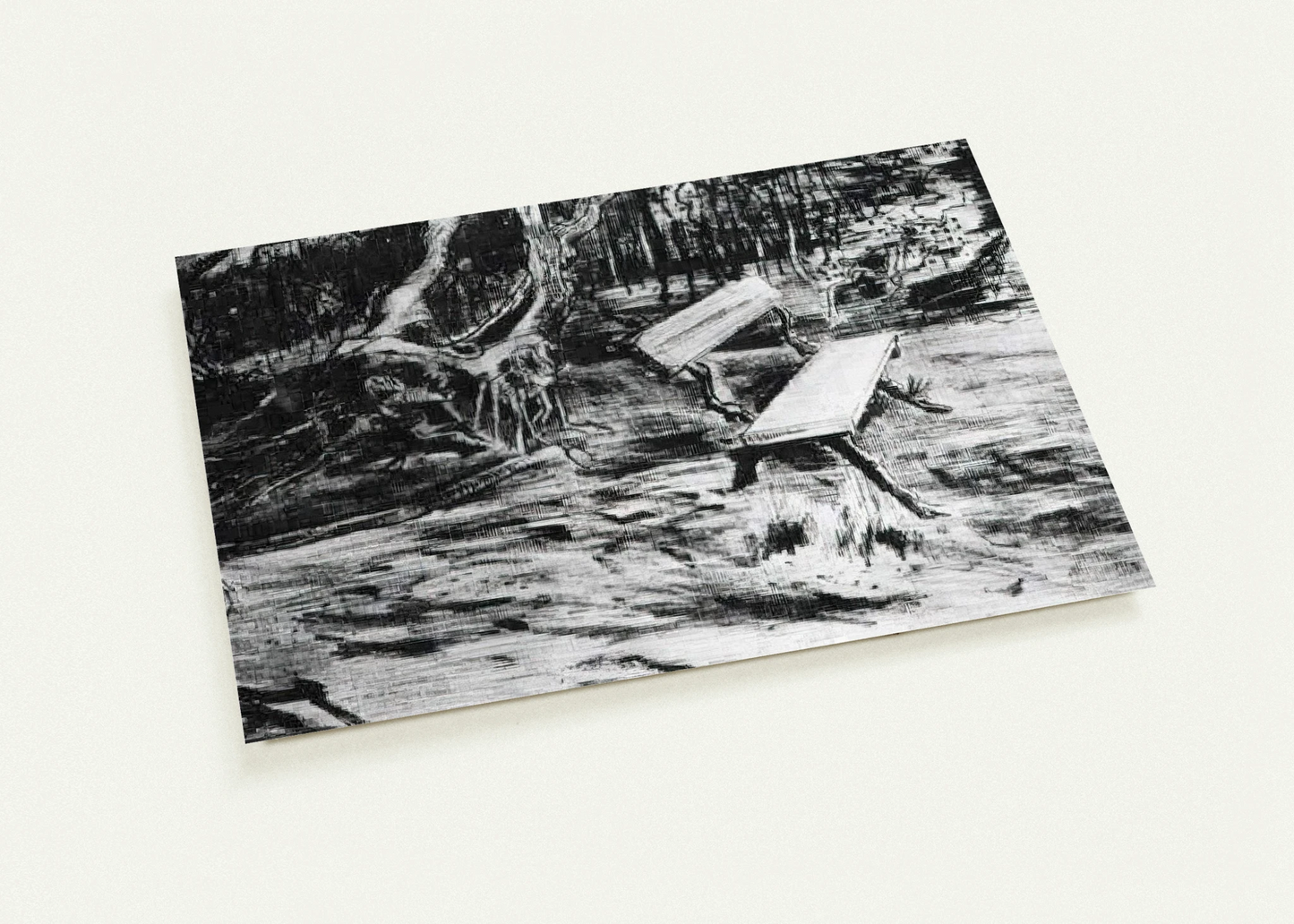 Bench in a Wood By Vincent van Gogh Pack of 10 Post Cards | Vincent van Gogh Post Cards | A6 (10.5 x 14.8 cm) - 4.1 x 5.8 inches