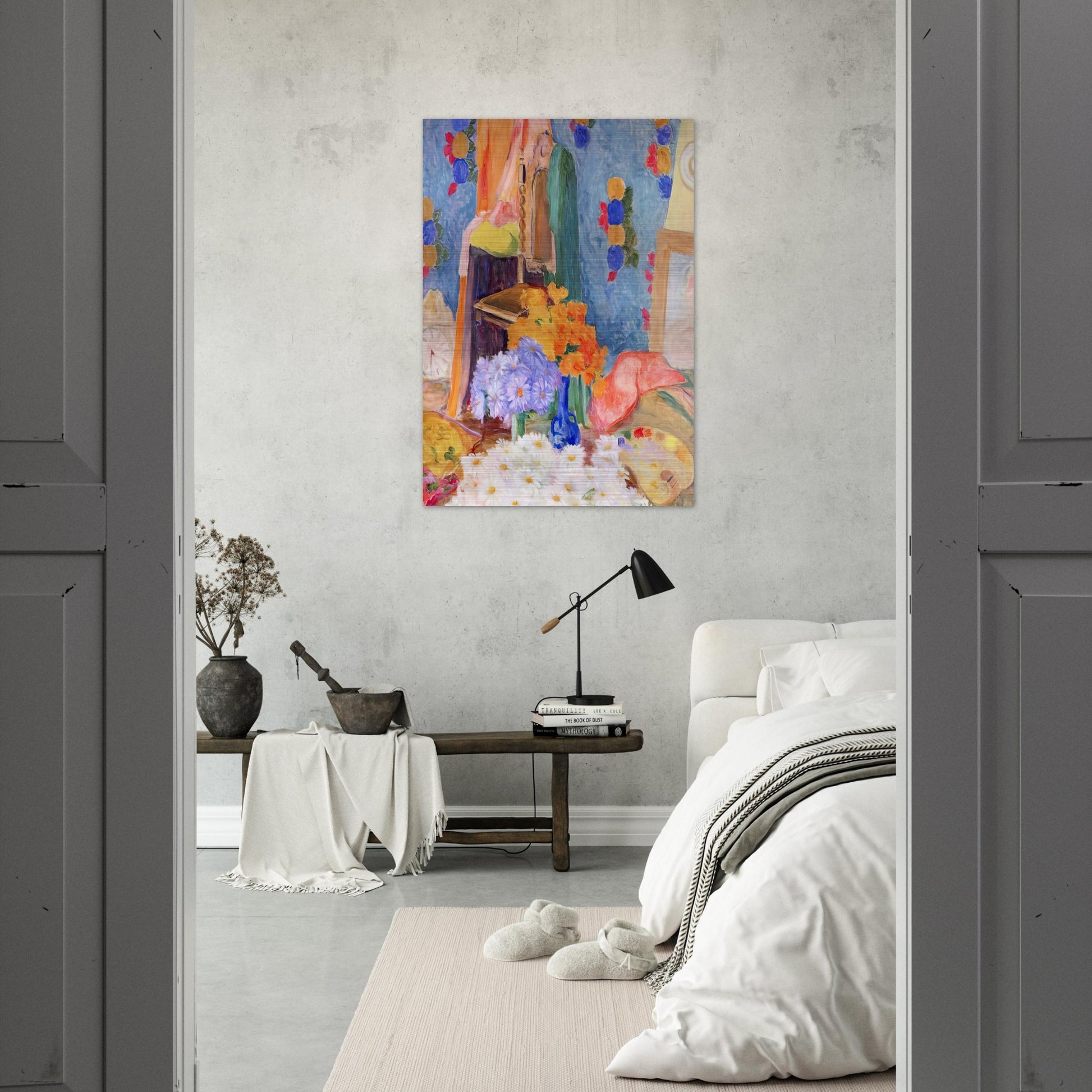 Mario De Andrade's Daisies - Tarsila do Amaral Brushed Aluminum Print - 70x100 cm / 28x40 inches | Tarsila do Amaral Aluminum Print | Tarsila do Amaral Prints