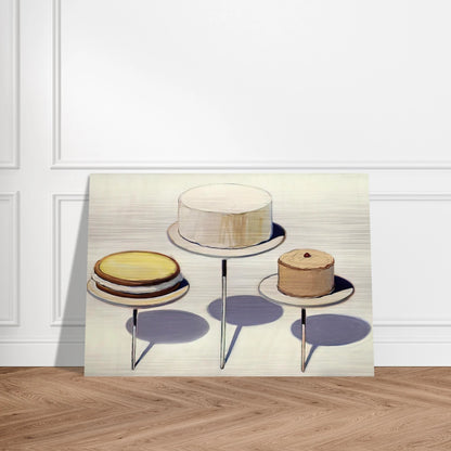 Display Cakes - 1963 - Wayne Thiebaud Brushed Aluminum Print - 70x100 cm / 28x40 inches | Wayne Thiebaud Aluminum Print | Wayne Thiebaud Prints