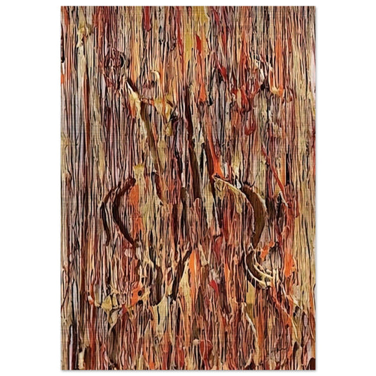 Gold and Red - 1990 - Arman Brushed Aluminum Print - 70x100 cm / 28x40 inches | Arman Aluminum Print | Arman Prints
