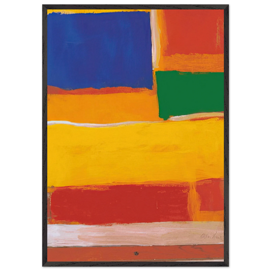 UNTITLED 1986 N2 - Esteban Vicente 70x100 cm / 28x40 inches Framed Art Print – Black Wooden Frame