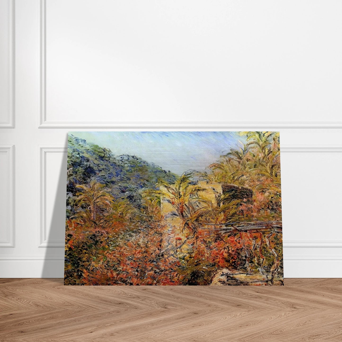 The Valley of Sasso, Sunshine - claude monet Brushed Aluminum Print - 70x100 cm / 28x40 inches | claude monet Aluminum Print | claude monet Prints
