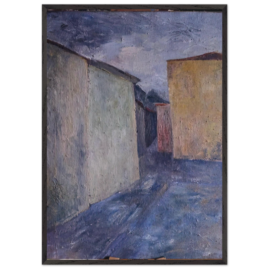 Upper Piazza - 1947 - Alberto Burri 70x100 cm / 28x40 inches Framed Art Print – Black Wooden Frame