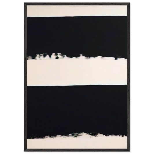 Gouache 2004 B-7 - 2004 - Pierre Soulages 70x100 cm / 28x40 inches Framed Art Print – Black Wooden Frame