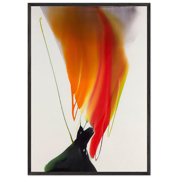 Phenomena Woman Witch - Paul Jenkins 70x100 cm / 28x40 inches Framed Art Print – Black Wooden Frame