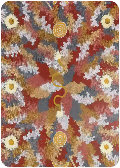 Men's Corroborie - 1990 By Clifford Possum Tjapaltjarri Pack of 10 Post Cards | Clifford Possum Tjapaltjarri Post Cards | A6 (10.5 x 14.8 cm) - 4.1 x 5.8 inches