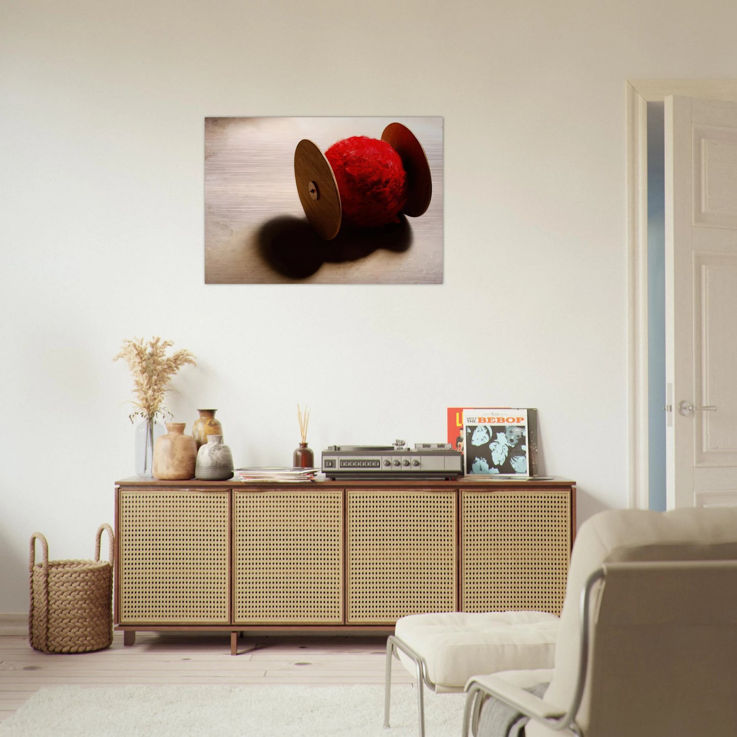 Wheels with ball - 2001 - Lygia Pape Brushed Aluminum Print - 70x100 cm / 28x40 inches | Lygia Pape Aluminum Print | Lygia Pape Prints
