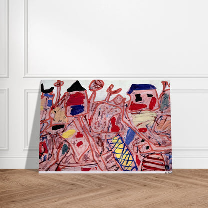 SUCCESSFUL CAMPAIGN - Jean Dubuffet Brushed Aluminum Print - 70x100 cm / 28x40 inches | Jean Dubuffet Aluminum Print | Jean Dubuffet Prints