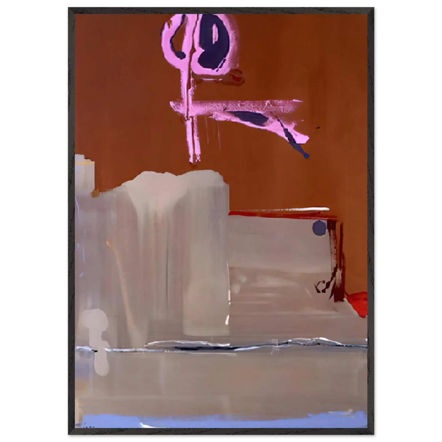 Helen Frankenthaler - Captain s Watch - 1986 Wall art - 50x70 cm / 20x28 Inches - Premium Wooden Framed Poster With Fine Art Paper - Wood frame