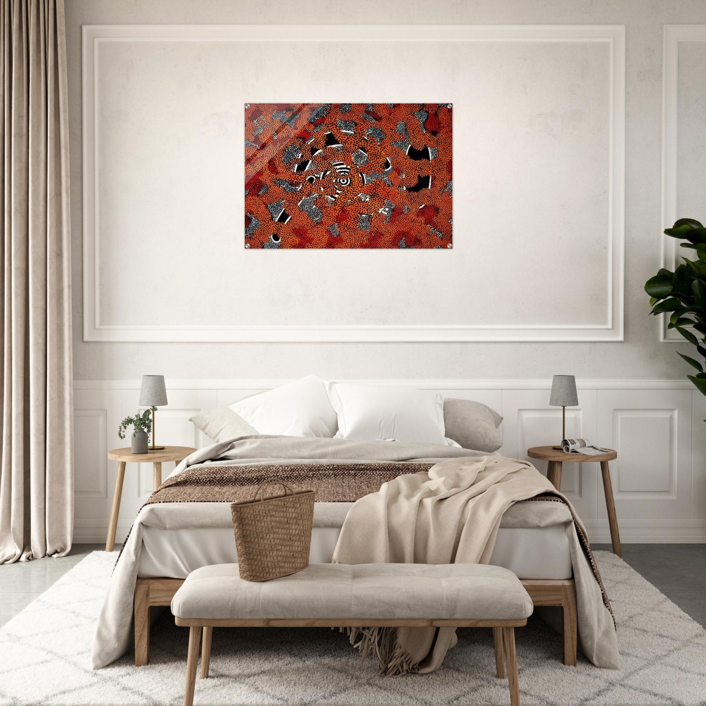 Love Sun Dreaming - 1972 - Clifford Possum Tjapaltjarri Acrylic Print - 70x100 cm / 28x40″ inches