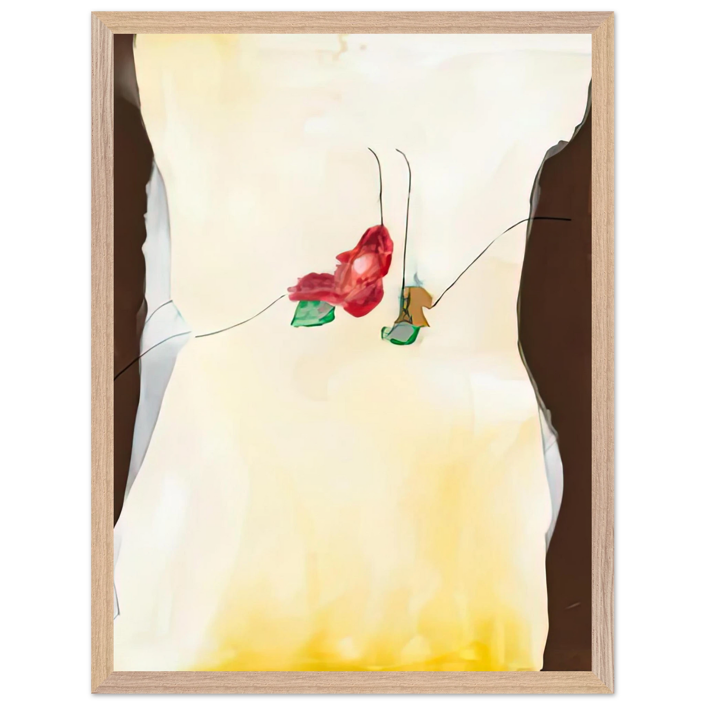 Helen Frankenthaler - Chill Factor, 1973- Wall Art - 30x40 cm / 12x16 inches - Premium Wooden Framed Poster With Fine Art Paper-canvas - White frame