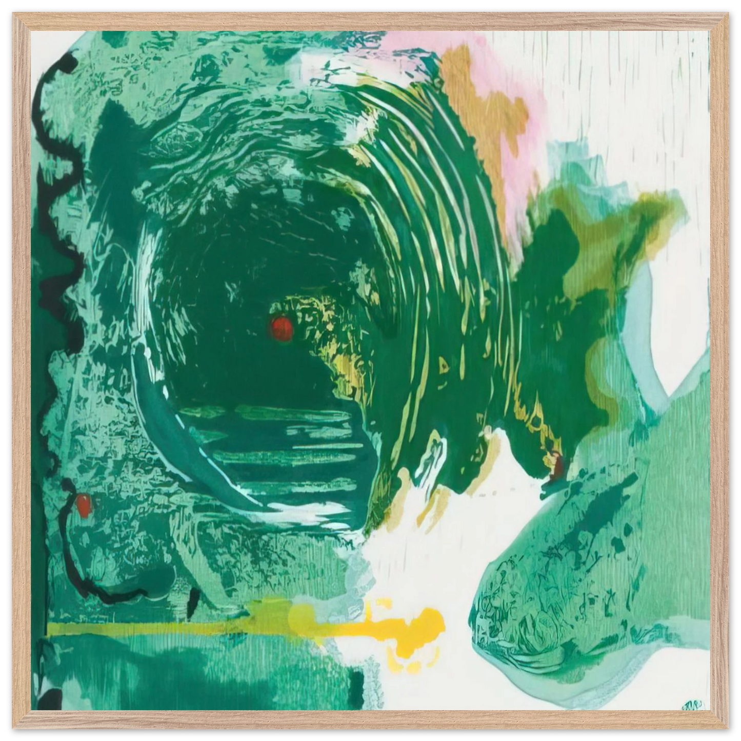 Helen Frankenthaler - Radius - 1993 Wall art - 70x100 cm / 28x40 inches - Premium Wooden Framed Poster With Fine Art Paper-canvas - Black frame