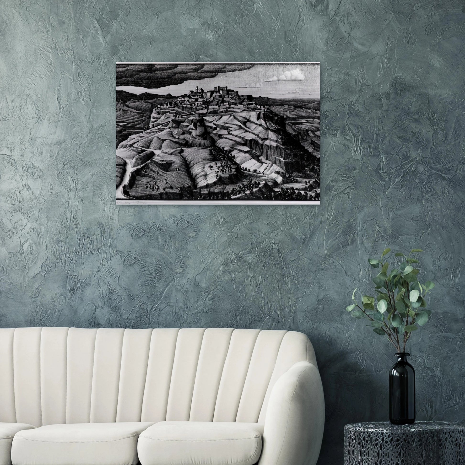 SANTA SEVERINA CALABRIA FEBRUARY 1931 1931 - MC Escher Brushed Aluminum Print - 70x100 cm / 28x40 inches | MC Escher Aluminum Print | MC Escher Prints | Maurits Cornelis Escher Prints