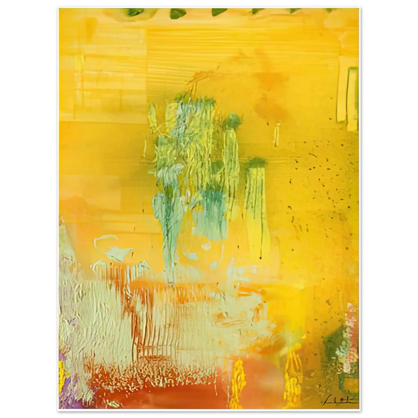 Helen Frankenthaler - Aspens, 1991- Wall Art - 60x80 cm / 24x32 inches - Premium Wooden Framed Poster With Fine Art Paper-canvas - Black frame