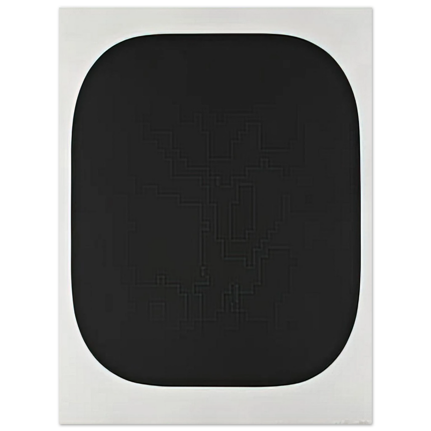 Ellsworth Kelly - Black Variation IV, from Second Curve series  75x100 cm / 30x40inches Fine Art Poster