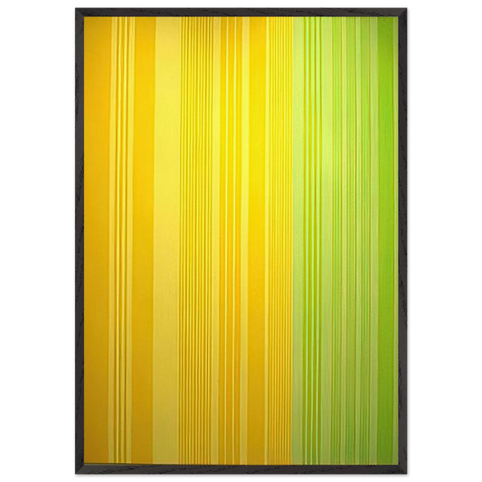 Lime-Lemon - 1970 - Gene Davis 70x100 cm / 28x40 inches Framed Art Print – Black Wooden Frame
