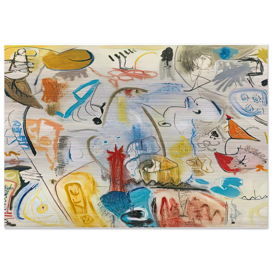 Circus Landscape, 1951- - Helen Frankenthaler Brushed Aluminum Print - 70x100 cm / 28x40 inches | Helen Frankenthaler Aluminum Print | Helen Frankenthaler Prints