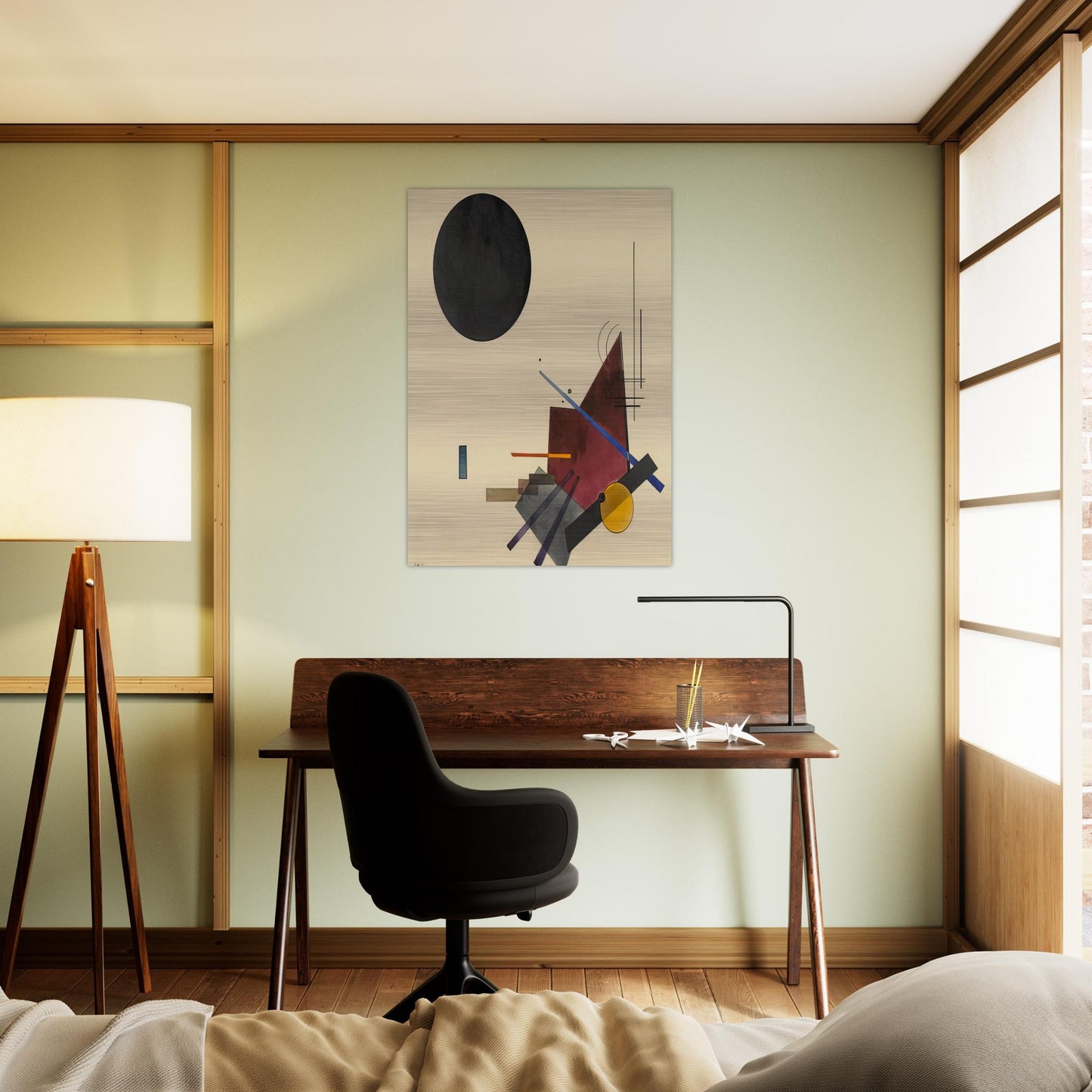 BLACK RELATIONSHIP 1924 - Wassily Kandinsky Brushed Aluminum Print - 70x100 cm / 28x40 inches | Wassily Kandinsky Aluminum Print | Wassily Kandinsky Prints