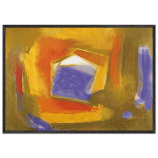 UNTITLED 1990 - Esteban Vicente 70x100 cm / 28x40 inches Framed Art Print – Black Wooden Frame