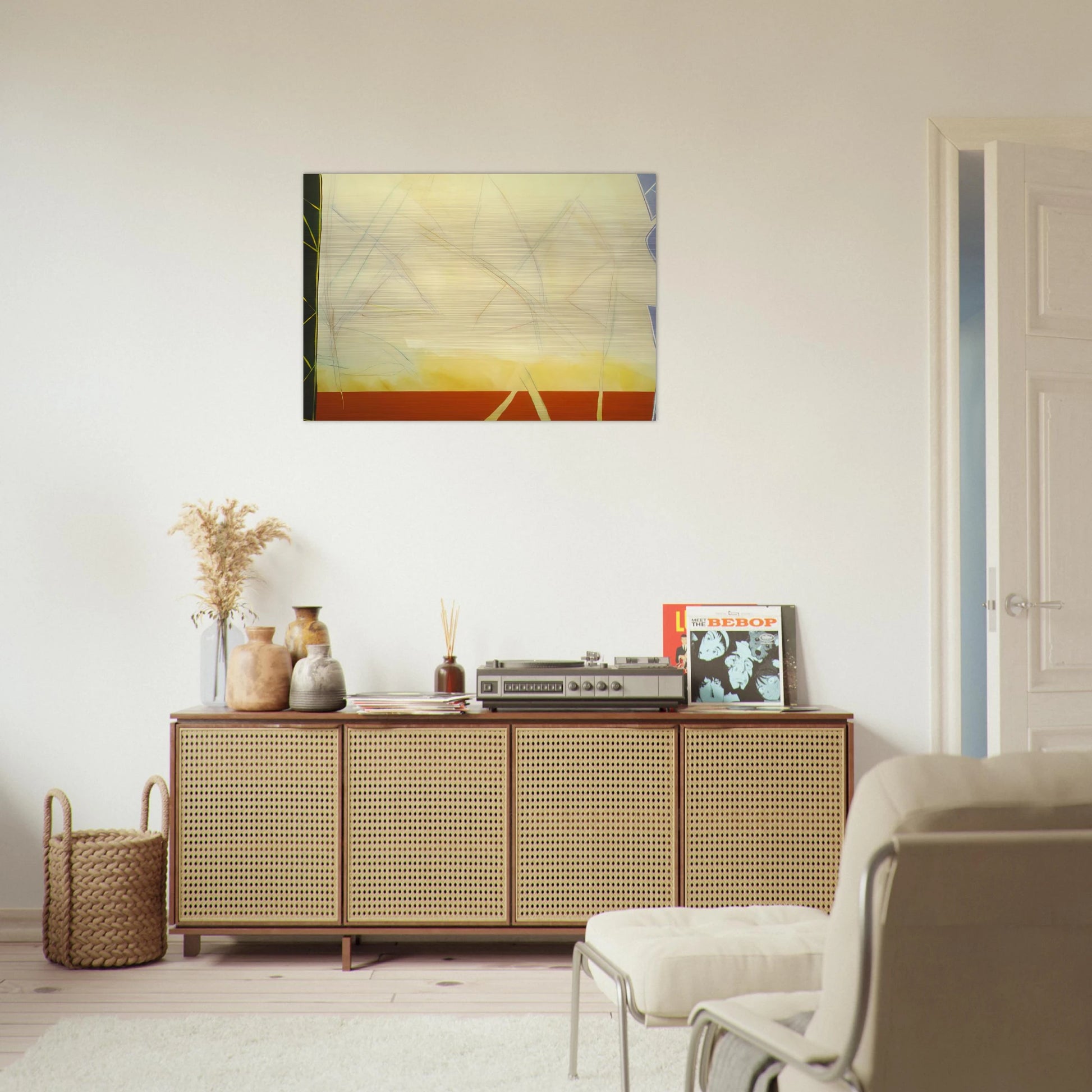 Rights Of Man 6 - 1988 - Ronnie Landfield Brushed Aluminum Print - 70x100 cm / 28x40 inches | Ronnie Landfield Aluminum Print | Ronnie Landfield Prints