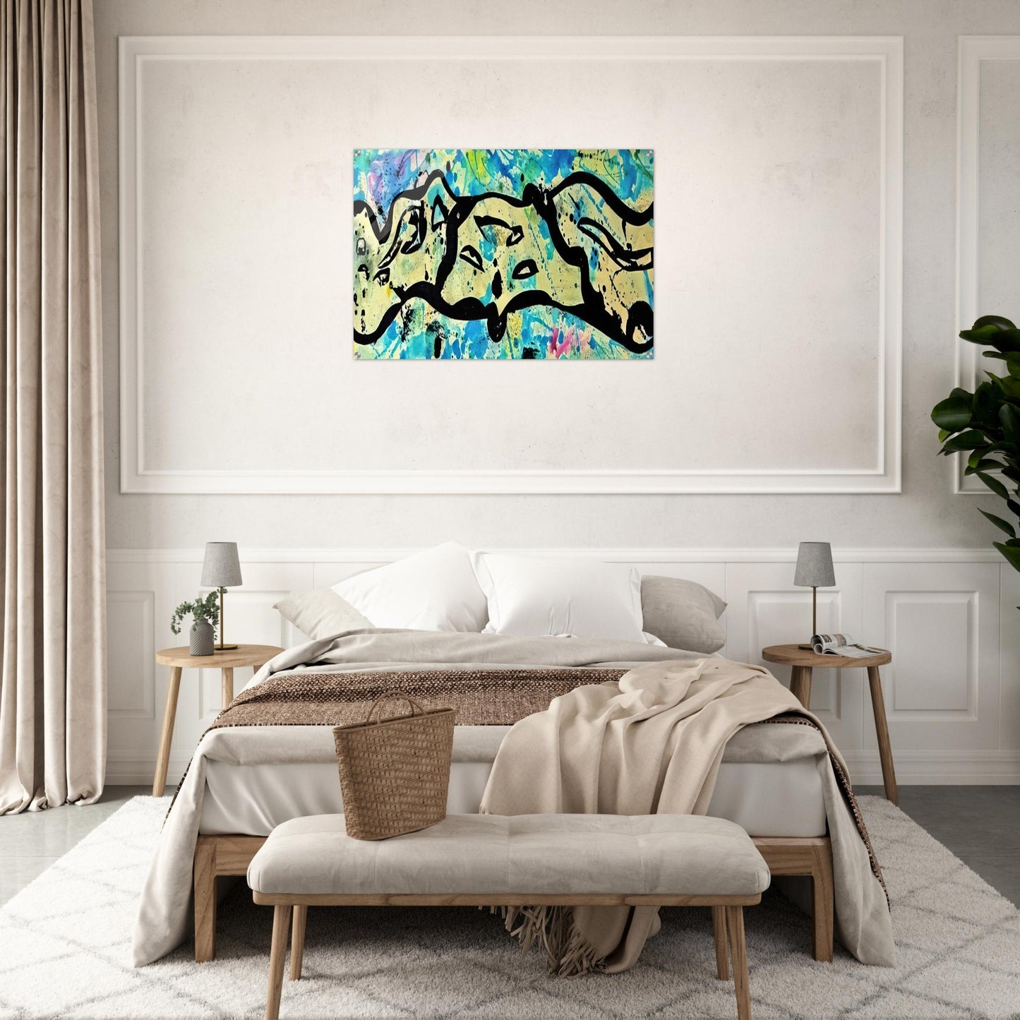 Untitled  Variant F  - Sam Francis Acrylic Print - 70x100 cm / 28x40″ inches | Sam Francis Wall Art | Sam Francis Prints