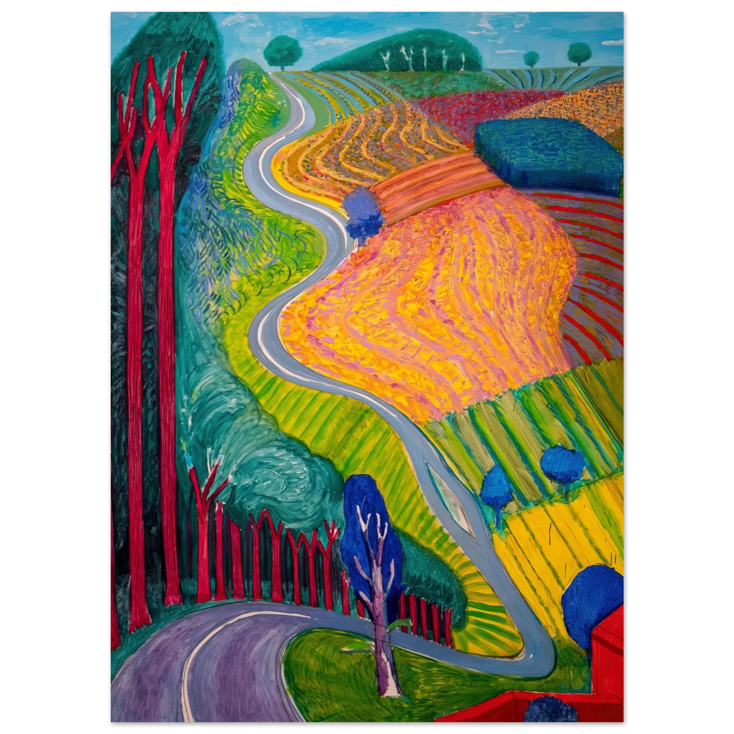 David Hockney - David Hockney Wall art - 15x20 cm / 6x8 inches - Fine Art Poster-canvas - -