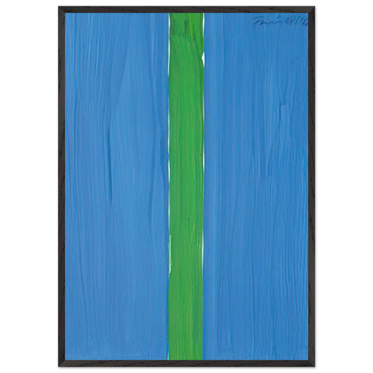 Composition bleue et verte - 1988 - Gunther Forg 70x100 cm / 28x40 inches Framed Art Print – Black Wooden Frame