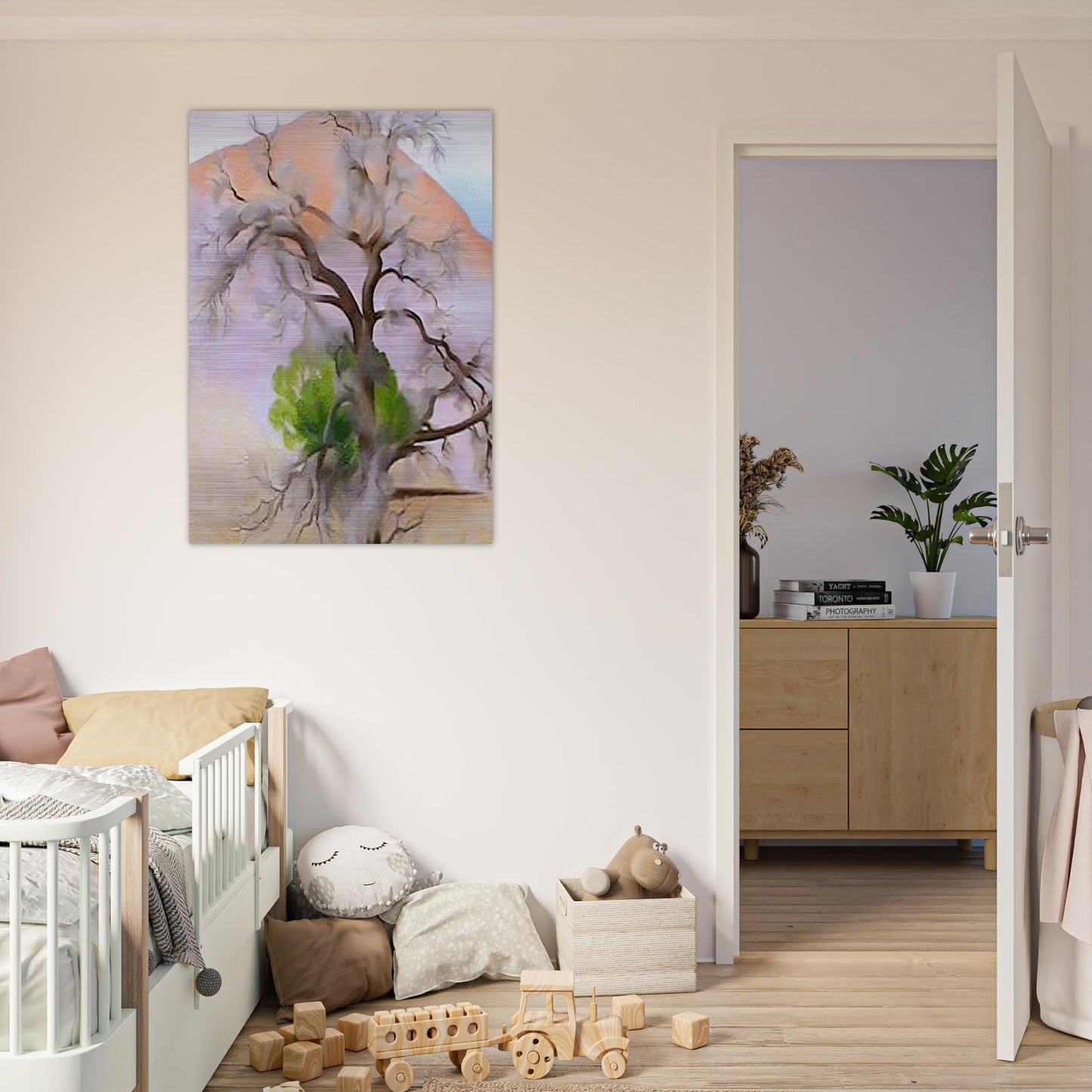 Pinons with Cedar - Georgia O'Keeffe Brushed Aluminum Print - 70x100 cm / 28x40 inches | Georgia O'Keeffe Aluminum Print | Georgia O'Keeffe Prints