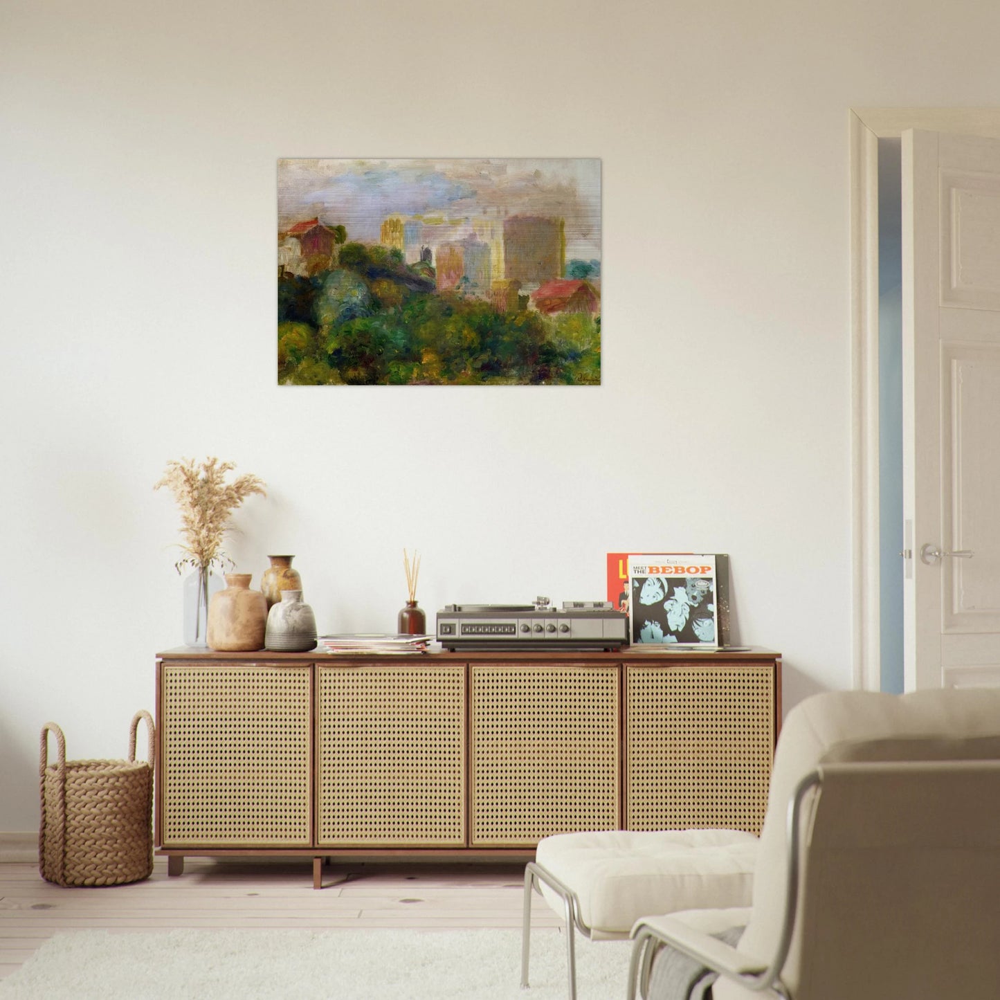 View from Renoir's Garden in Montmartre - Pierre-Auguste Renoir Brushed Aluminum Print - 70x100 cm / 28x40 inches | Pierre-Auguste Renoir Aluminum Print | Pierre-Auguste Renoir Prints