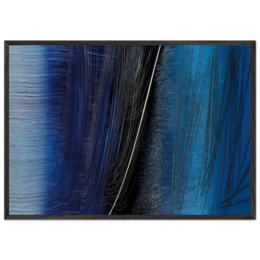 Untitled T1962-L7 - 1962 - Hans Hartung 70x100 cm / 28x40 inches Framed Art Print – Black Wooden Frame