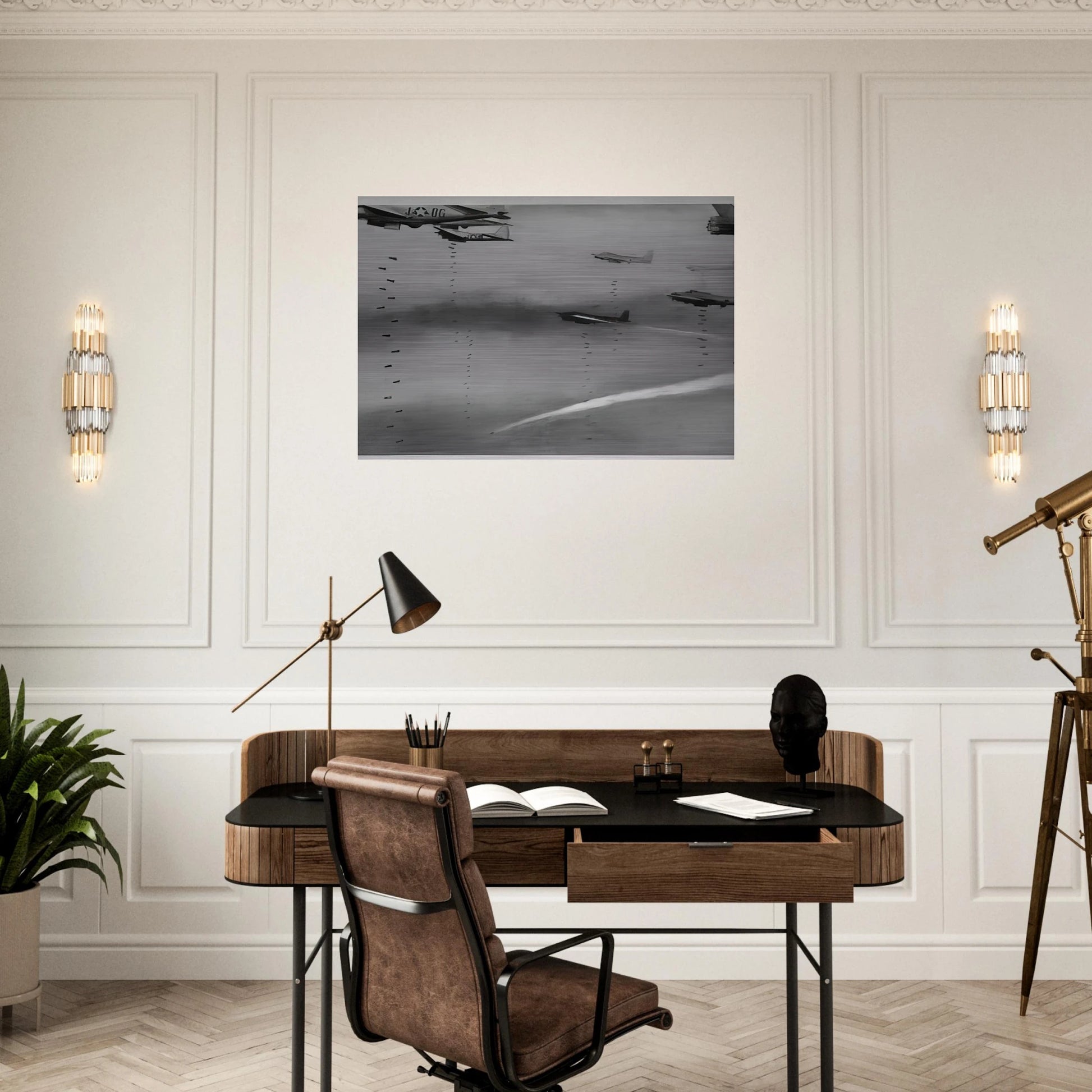 BOMBERS 1963 - Gerhard Richter Brushed Aluminum Print - 70x100 cm / 28x40 inches | Gerhard Richter Aluminum Print | Gerhard Richter Prints