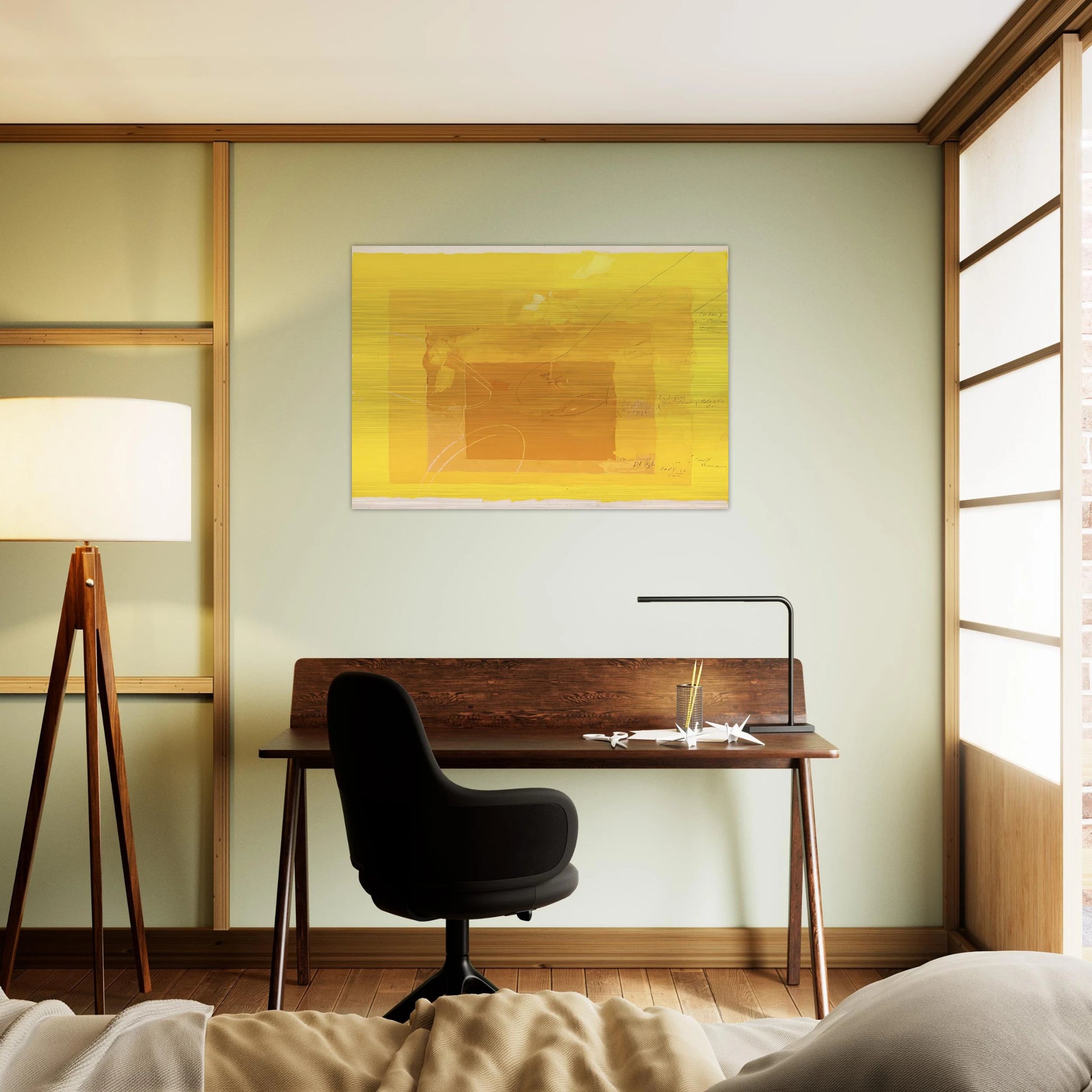 STUDY FOR HOMAGE TO THE SQUARE - Josef Albers Brushed Aluminum Print - 70x100 cm / 28x40 inches | Josef Albers Aluminum Print | Josef Albers Prints