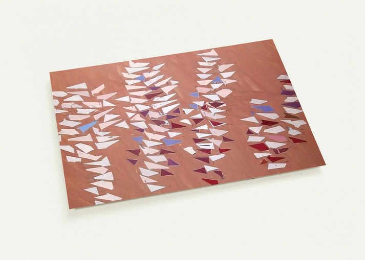 On Gray Pink - 1988 By Robert Goodnough Pack of 10 Post Cards | Robert Goodnough Post Cards | A6 (10.5 x 14.8 cm) - 4.1 x 5.8 inches