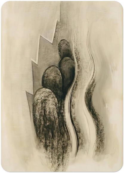 Drawing XIII By Georgia O'Keeffe Pack of 10 Post Cards | Georgia O'Keeffe Post Cards | A6 (10.5 x 14.8 cm) - 4.1 x 5.8 inches